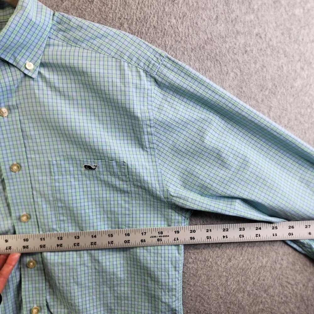 Vineyard Vines Tucker Shirt Mens S Blue Check Classic Fit Beach Preppy Yacht - Picture 10 of 16